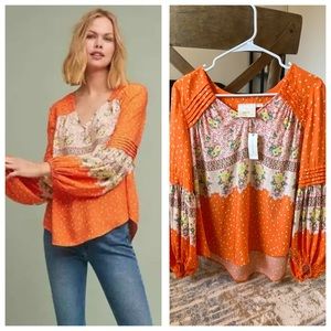 SOLD Anthropologie Ceresco Peasant Extra Small Top